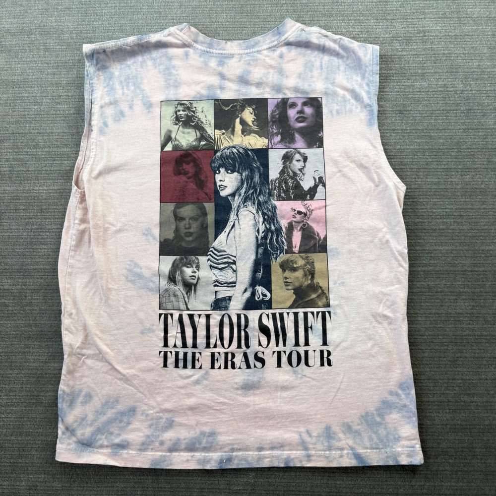 Taylor Swift The Eras Tour Blue Tie Dye Muscle Tank Top Shirt Size Medium